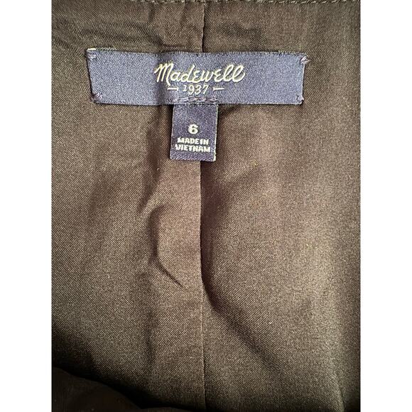 Madewell Black Watch Plaid Zip Front Mini Skirt Size 6 Wool Blend - Picture 4 of 6